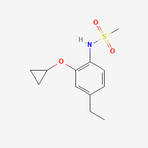 molecular formula C12H17NO3S B14835549 N-(2-Cyclopropoxy-4-ethylphenyl)methanesulfonamide 