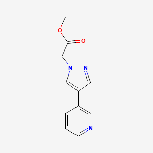 molecular formula C11H11N3O2 B1483566 methyl 2-(4-(pyridin-3-yl)-1H-pyrazol-1-yl)acetate CAS No. 2098046-06-9