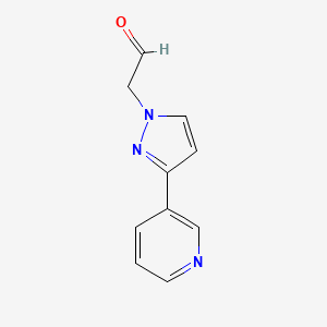 molecular formula C10H9N3O B1483616 2-(3-(pyridin-3-yl)-1H-pyrazol-1-yl)acetaldehyde CAS No. 2090581-17-0