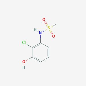 molecular formula C7H8ClNO3S B14836252 N-(2-Chloro-3-hydroxyphenyl)methanesulfonamide 