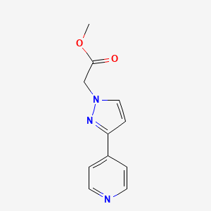 molecular formula C11H11N3O2 B1483629 methyl 2-(3-(pyridin-4-yl)-1H-pyrazol-1-yl)acetate CAS No. 1019010-88-8