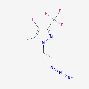 molecular formula C7H7F3IN5 B1483669 1-(2-azidoethyl)-4-iodo-5-methyl-3-(trifluoromethyl)-1H-pyrazole CAS No. 2098044-70-1