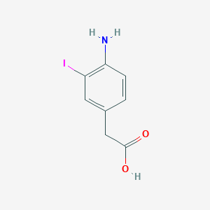 molecular formula C8H8INO2 B148367 (4-氨基-3-碘苯基)乙酸 CAS No. 133178-71-9