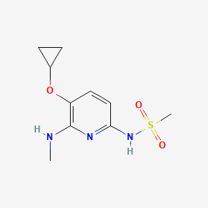 molecular formula C10H15N3O3S B14836811 N-(5-Cyclopropoxy-6-(methylamino)pyridin-2-YL)methanesulfonamide 