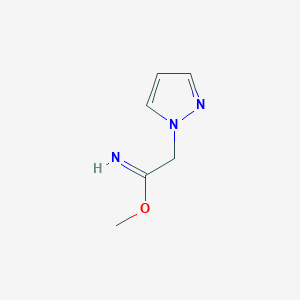 molecular formula C6H9N3O B1483705 methyl 2-(1H-pyrazol-1-yl)acetimidate CAS No. 1936564-56-5