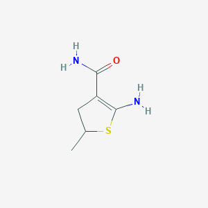 molecular formula C6H10N2OS B148371 5-Amino-2-methyl-2,3-dihydrothiophene-4-carboxamide CAS No. 133036-95-0