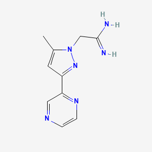 2-(5-methyl-3-(pyrazin-2-yl)-1H-pyrazol-1-yl)acetimidamide
