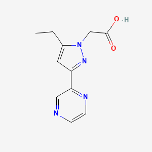 2-(5-ethyl-3-(pyrazin-2-yl)-1H-pyrazol-1-yl)acetic acid