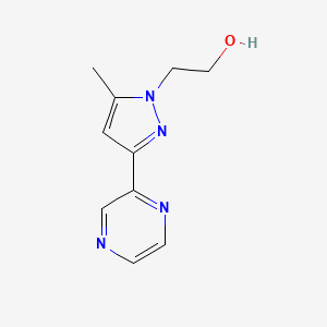 2-(5-methyl-3-(pyrazin-2-yl)-1H-pyrazol-1-yl)ethan-1-ol