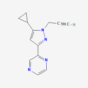 2-(5-cyclopropyl-1-(prop-2-yn-1-yl)-1H-pyrazol-3-yl)pyrazine