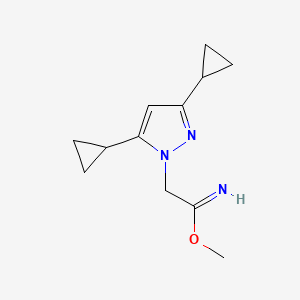 methyl 2-(3,5-dicyclopropyl-1H-pyrazol-1-yl)acetimidate