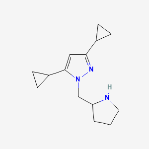 3,5-dicyclopropyl-1-(pyrrolidin-2-ylmethyl)-1H-pyrazole