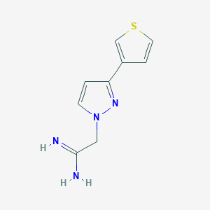 2-(3-(thiophen-3-yl)-1H-pyrazol-1-yl)acetimidamide