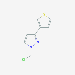 1-(chloromethyl)-3-(thiophen-3-yl)-1H-pyrazole