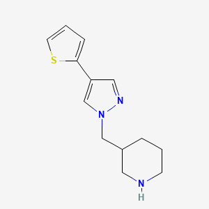 3-((4-(thiophen-2-yl)-1H-pyrazol-1-yl)methyl)piperidine