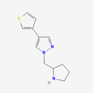 1-(pyrrolidin-2-ylmethyl)-4-(thiophen-3-yl)-1H-pyrazole