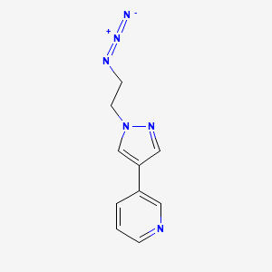 3-(1-(2-azidoethyl)-1H-pyrazol-4-yl)pyridine