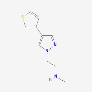 molecular formula C10H13N3S B1483797 N-methyl-2-(4-(thiophen-3-yl)-1H-pyrazol-1-yl)ethan-1-amine CAS No. 2098018-84-7
