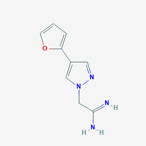 molecular formula C9H10N4O B1483801 2-(4-(furan-2-yl)-1H-pyrazol-1-yl)acetimidamide CAS No. 2097981-17-2