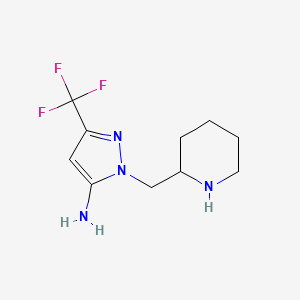 1-(piperidin-2-ylmethyl)-3-(trifluoromethyl)-1H-pyrazol-5-amine