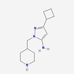 3-cyclobutyl-1-(piperidin-4-ylmethyl)-1H-pyrazol-5-amine