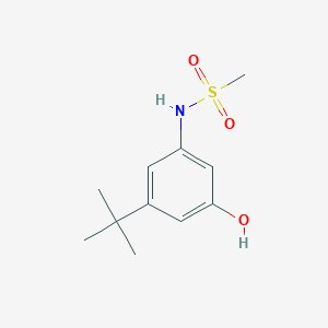 molecular formula C11H17NO3S B14838371 N-(3-Tert-butyl-5-hydroxyphenyl)methanesulfonamide 