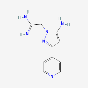 molecular formula C10H12N6 B1483908 2-(5-amino-3-(pyridin-4-yl)-1H-pyrazol-1-yl)acetimidamide CAS No. 2090582-46-8