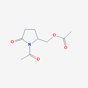 molecular formula C9H13NO4 B014840 5-Acetoxymethyl-N-acetyl-2-pyrrolidinone CAS No. 887352-10-5