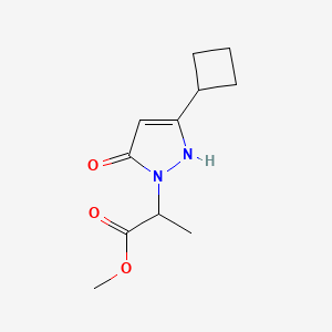 methyl 2-(3-cyclobutyl-5-hydroxy-1H-pyrazol-1-yl)propanoate
