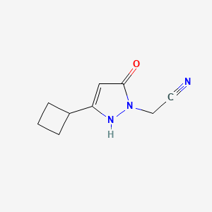 2-(3-cyclobutyl-5-hydroxy-1H-pyrazol-1-yl)acetonitrile