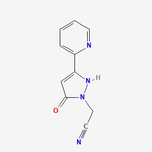 2-(5-hydroxy-3-(pyridin-2-yl)-1H-pyrazol-1-yl)acetonitrile