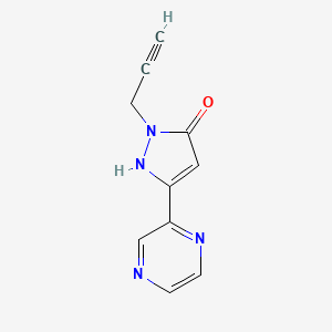 1-(prop-2-yn-1-yl)-3-(pyrazin-2-yl)-1H-pyrazol-5-ol