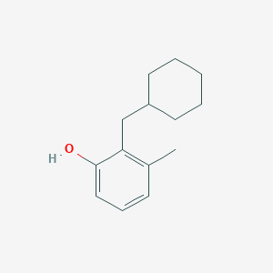 molecular formula C14H20O B14840185 2-(Cyclohexylmethyl)-3-methylphenol 