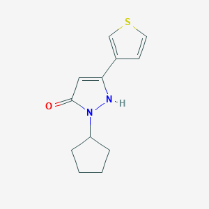1-cyclopentyl-3-(thiophen-3-yl)-1H-pyrazol-5-ol