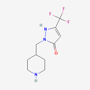 1-(piperidin-4-ylmethyl)-3-(trifluoromethyl)-1H-pyrazol-5-ol