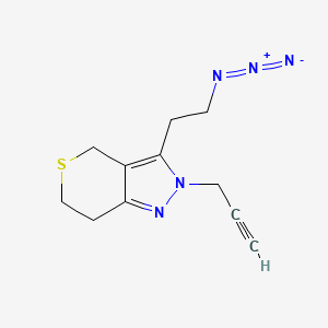 3-(2-Azidoethyl)-2-(prop-2-yn-1-yl)-2,4,6,7-tetrahydrothiopyrano[4,3-c]pyrazole