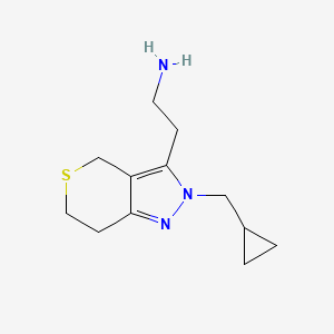 2-(2-(Cyclopropylmethyl)-2,4,6,7-tetrahydrothiopyrano[4,3-c]pyrazol-3-yl)ethan-1-amine
