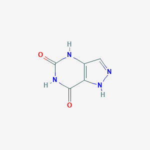molecular formula C5H4N4O2 B148406 1H-吡唑并[4,3-d]嘧啶-5,7(4H,6H)-二酮 CAS No. 135787-30-3