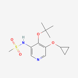 molecular formula C13H20N2O4S B14840691 N-(4-Tert-butoxy-5-cyclopropoxypyridin-3-YL)methanesulfonamide 