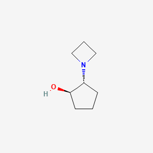 molecular formula C8H15NO B1484070 (1R,2R)-2-(azetidin-1-yl)cyclopentan-1-ol CAS No. 1867832-37-8