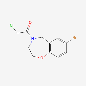 molecular formula C11H11BrClNO2 B1484083 1-(7-溴-2,3,4,5-四氢-1,4-苯并噁唑啉-4-基)-2-氯乙酮 CAS No. 2091268-15-2