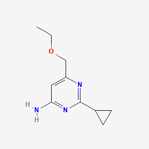 molecular formula C10H15N3O B1484084 2-环丙基-6-(乙氧甲基)嘧啶-4-胺 CAS No. 2098101-69-8