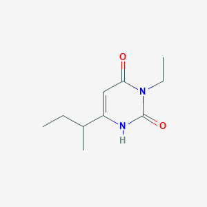 molecular formula C10H16N2O2 B1484087 6-(Butan-2-yl)-3-ethyl-1,2,3,4-tetrahydropyrimidine-2,4-dione CAS No. 2098140-95-3