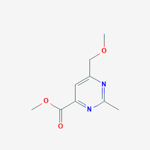 molecular formula C9H12N2O3 B1484090 Methyl 6-(methoxymethyl)-2-methylpyrimidine-4-carboxylate CAS No. 2098037-76-2