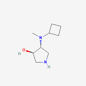 molecular formula C9H18N2O B1484093 (3R,4R)-4-[cyclobutyl(methyl)amino]pyrrolidin-3-ol CAS No. 1867710-69-7