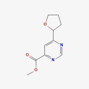 molecular formula C10H12N2O3 B1484094 Methyl 6-(oxolan-2-yl)pyrimidine-4-carboxylate CAS No. 2097958-15-9