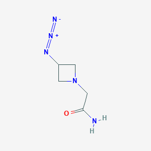 molecular formula C5H9N5O B1484095 2-(3-叠氮代氮杂环丁烷-1-基)乙酰胺 CAS No. 2098026-75-4