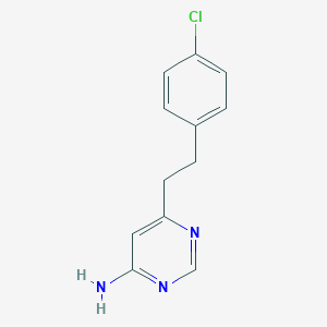 molecular formula C12H12ClN3 B1484099 6-[2-(4-Chlorophenyl)ethyl]pyrimidin-4-amine CAS No. 2092663-38-0
