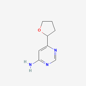 molecular formula C8H11N3O B1484102 6-(Oxolan-2-yl)pyrimidin-4-amine CAS No. 2090620-06-5