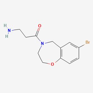 molecular formula C12H15BrN2O2 B1484104 3-Amino-1-(7-bromo-2,3,4,5-tetrahydro-1,4-benzoxazepin-4-yl)propan-1-one CAS No. 2098106-86-4